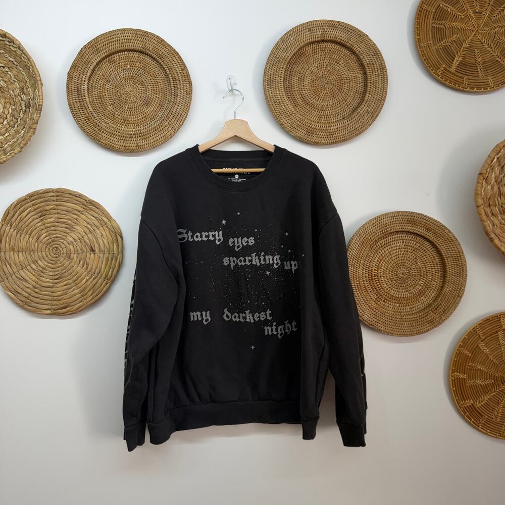 Taylor Swift Reputation Sparking Up My Darkest Night Crew Neck Plus Size 2X